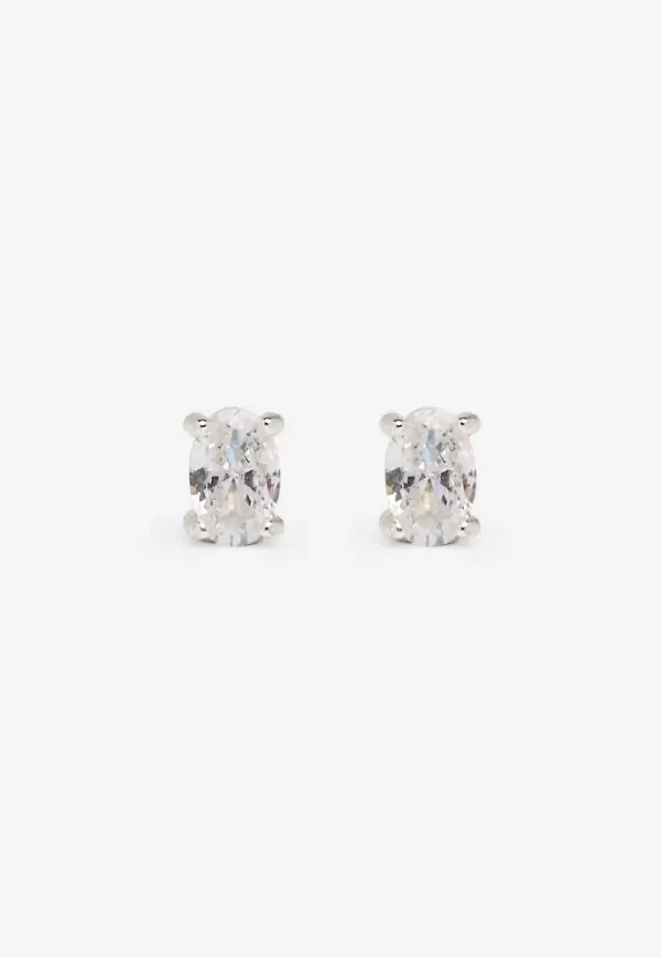 Muli Collection - Silver - Oval Cut Stud