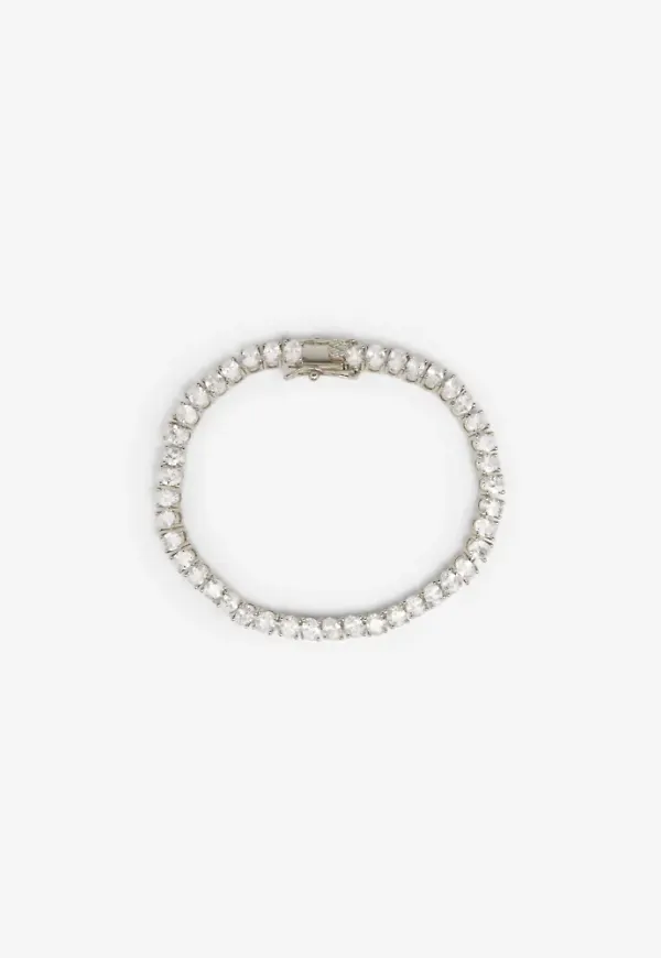 Muli Collection - Silver - Oval Cut Tennis Bracelet