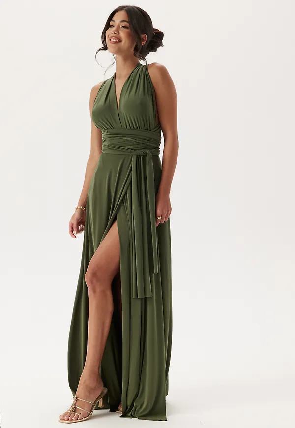 Multi Tie Maxi Dress Split
