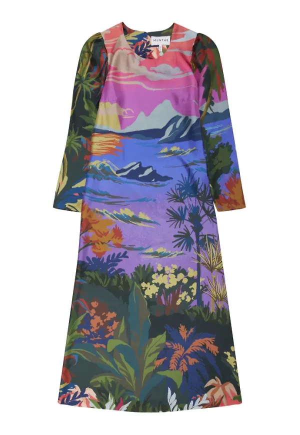 Munthe Midi Dresses Lila, Dam