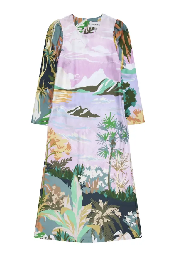 Munthe Midi Dresses Rosa, Dam