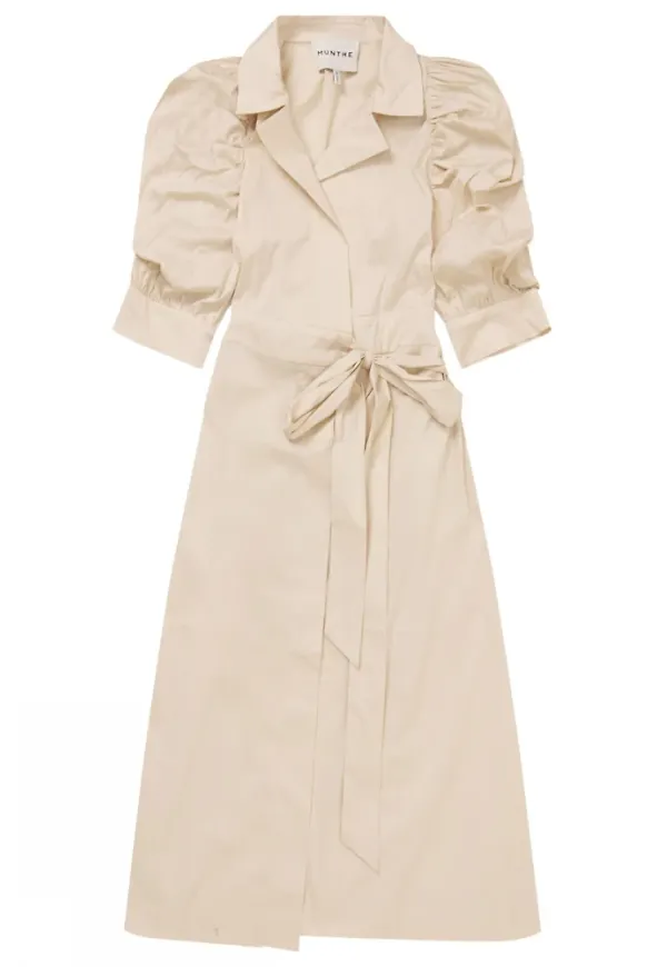 Munthe Midi klänningar Beige, Dam