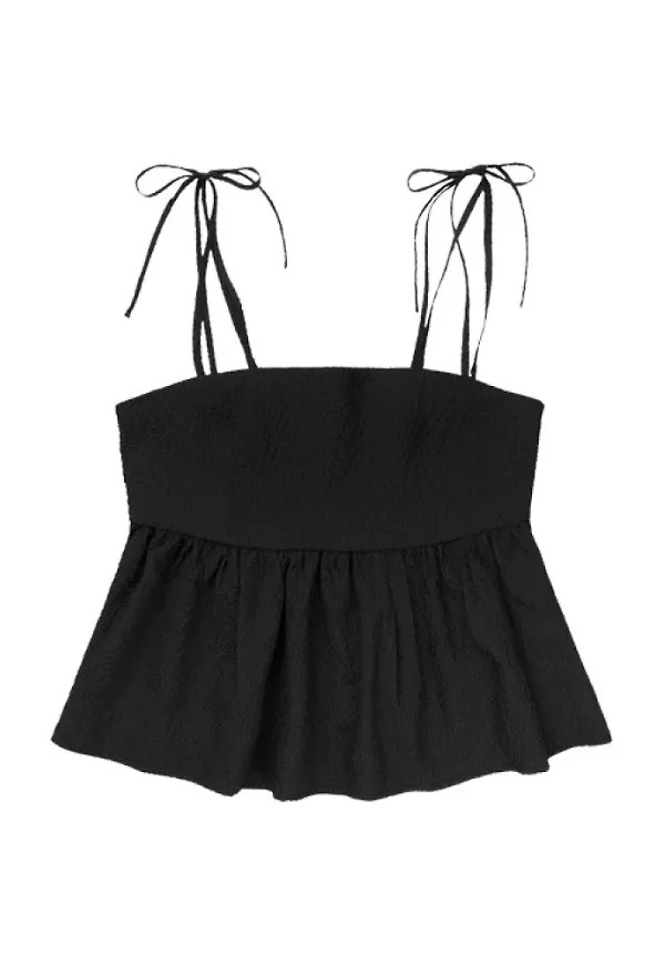 Munthe Sleeveles topp Svart, Dam