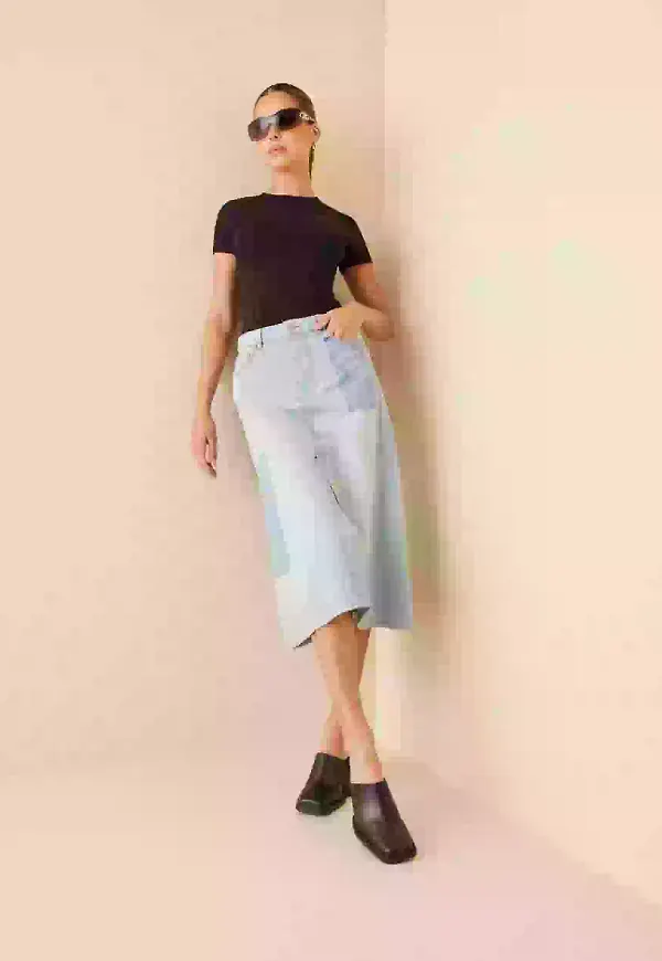 Munthe Vent Jeanskjolar Blue