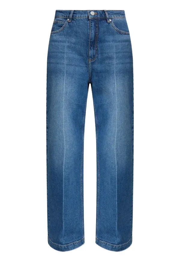 MUNTHE wide leg-jeans - BLUE