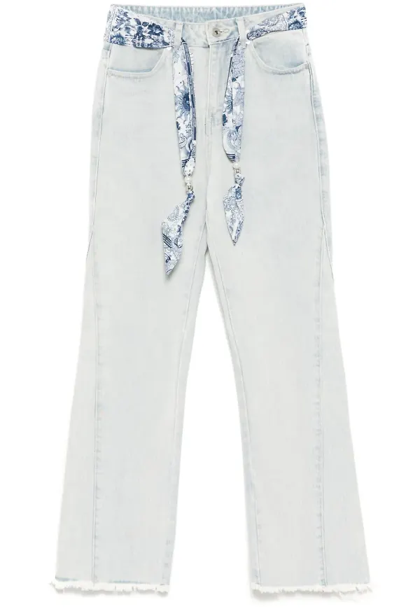 Musium Div. jeans med sjaldetalj - Blå