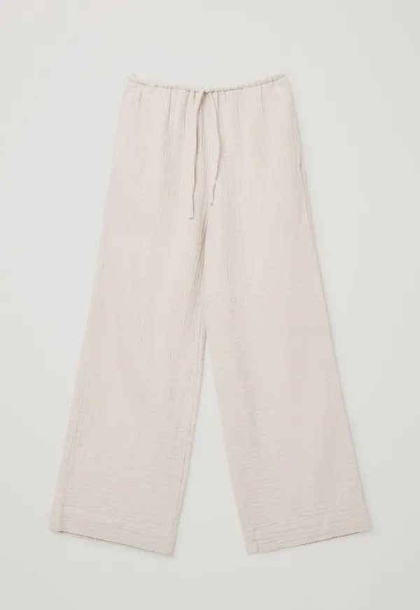 MUSLIN DRAWSTRING TROUSERS