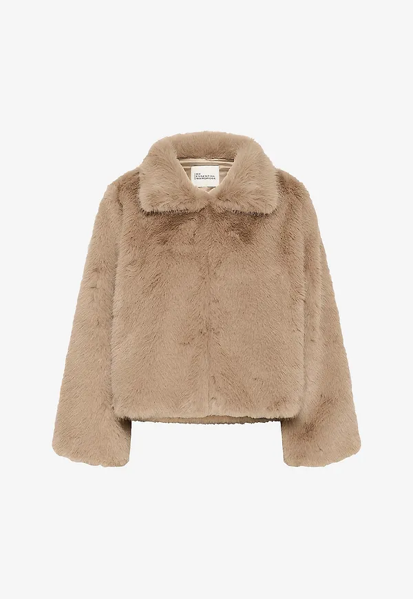 My Essential Wardrobe - Fuskpälsjacka mxAlexa - Beige