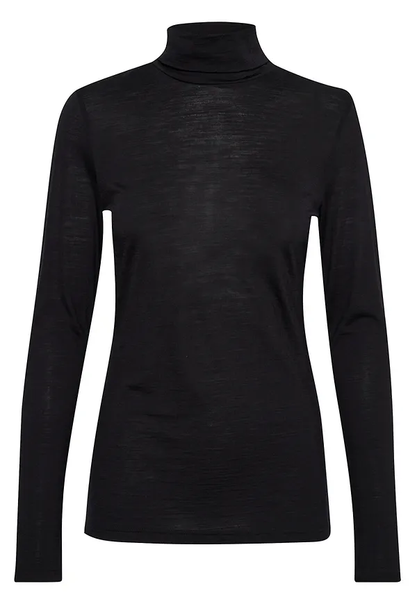 My Essential Wardrobe THE Rollneck Svart, Dam