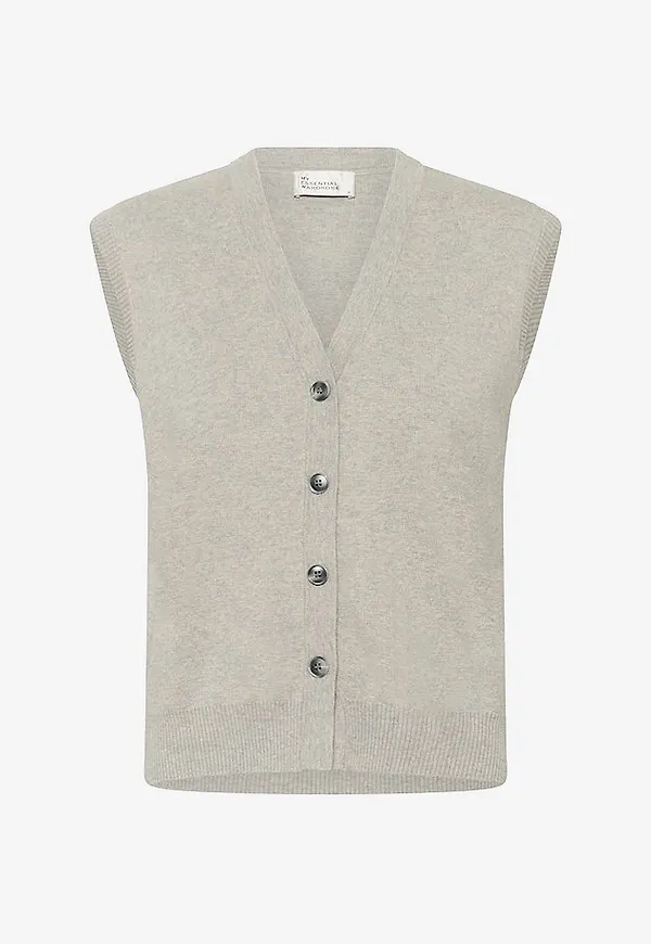 My Essential Wardrobe - Väst mwtino Knit - Grå