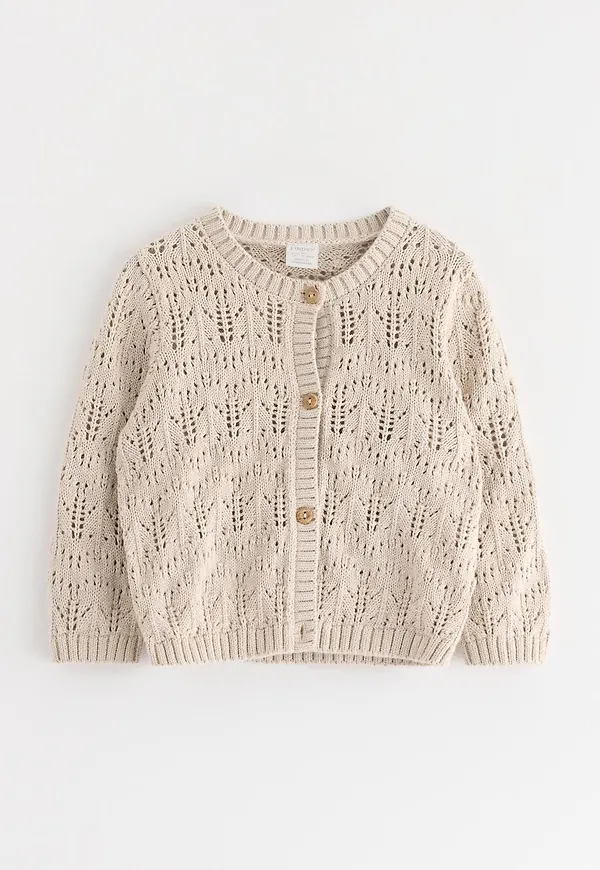 Mönsterstickad cardigan