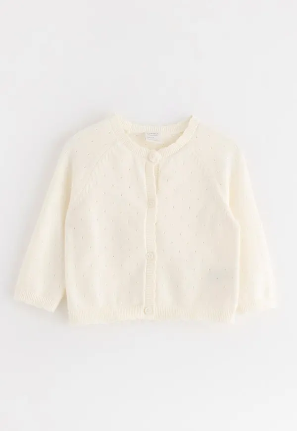 Mönsterstickad cardigan