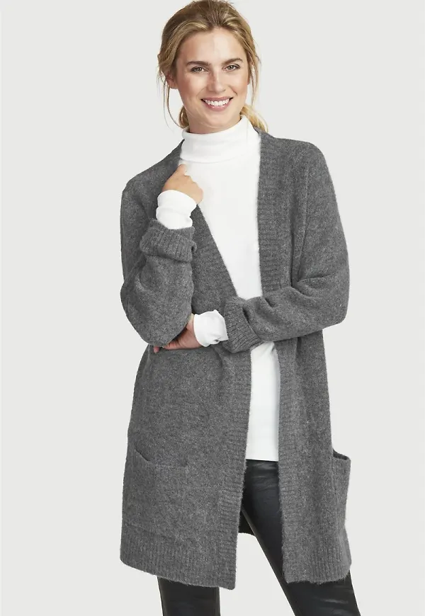 Mönsterstickad cardigan