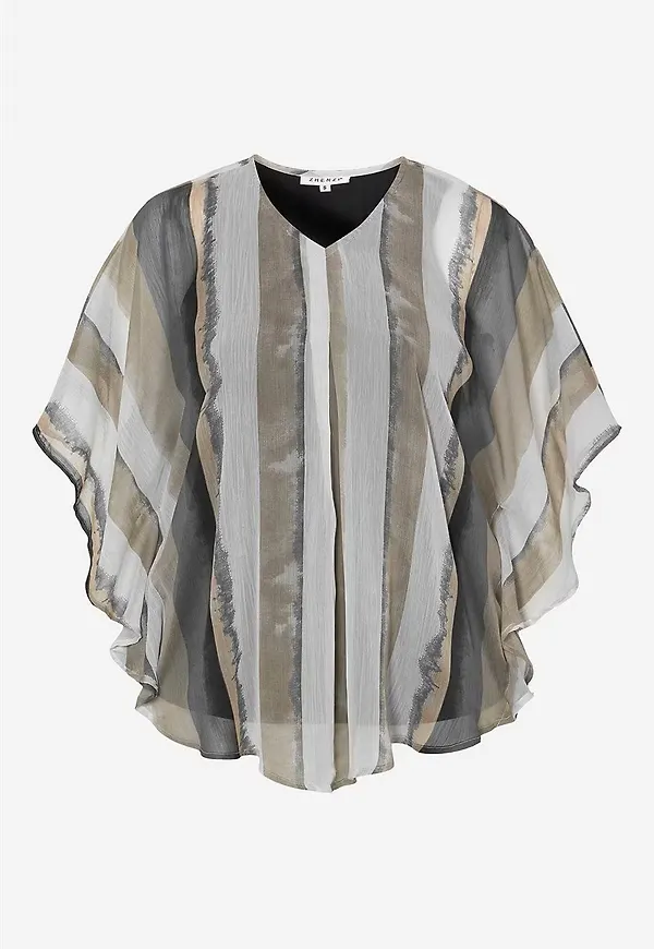 Mönstrad blus i chiffon Desiree