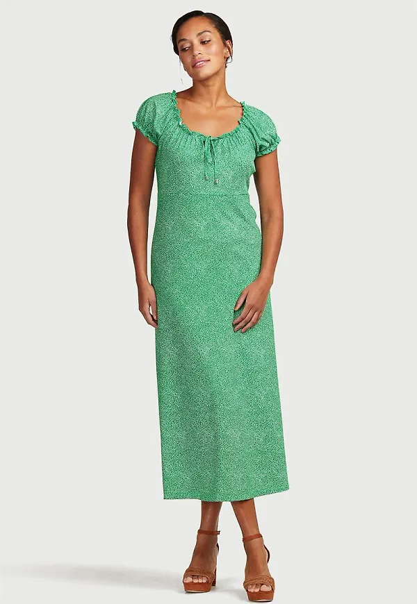 Mönstrad klänning Monica long dress