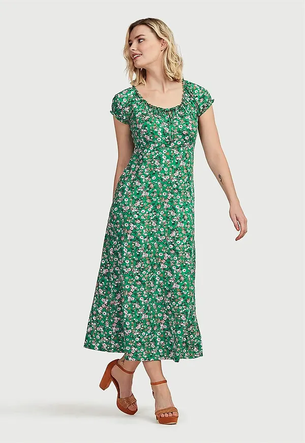 Mönstrad klänning Monica long dress