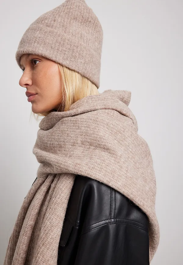 NA-KD Accessories Alpackamix beanie - Beige