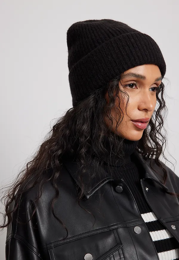 NA-KD Accessories Beanie - Black