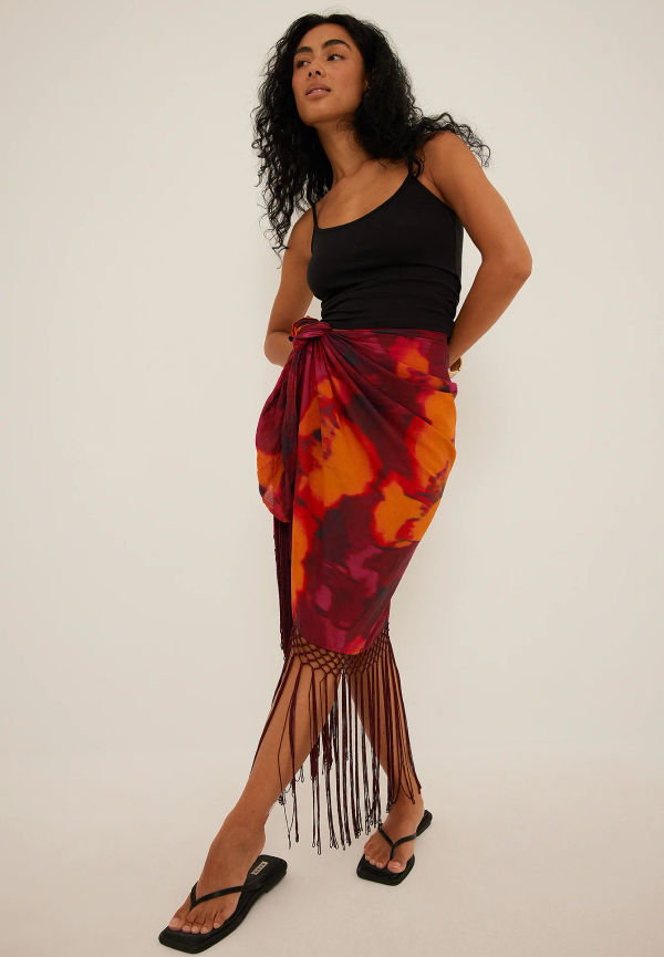 NA-KD Accessories Fringe Sarong - Multicolor
