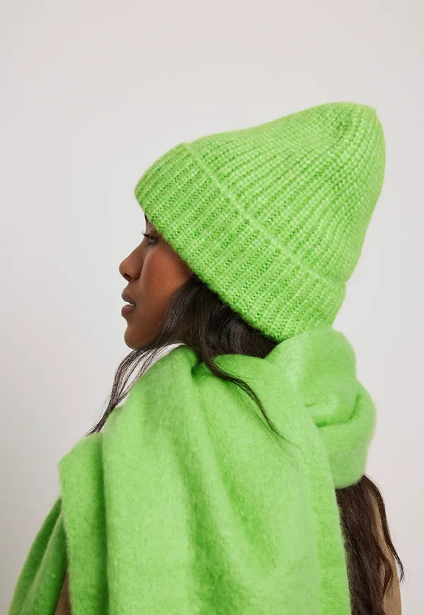 NA-KD Accessories Grov Beanie - Green