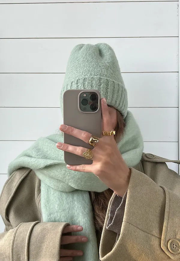 NA-KD Accessories Grov beanie - Green