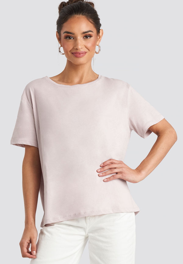 NA-KD Basic Basic Oversize T-Shirt - Pink