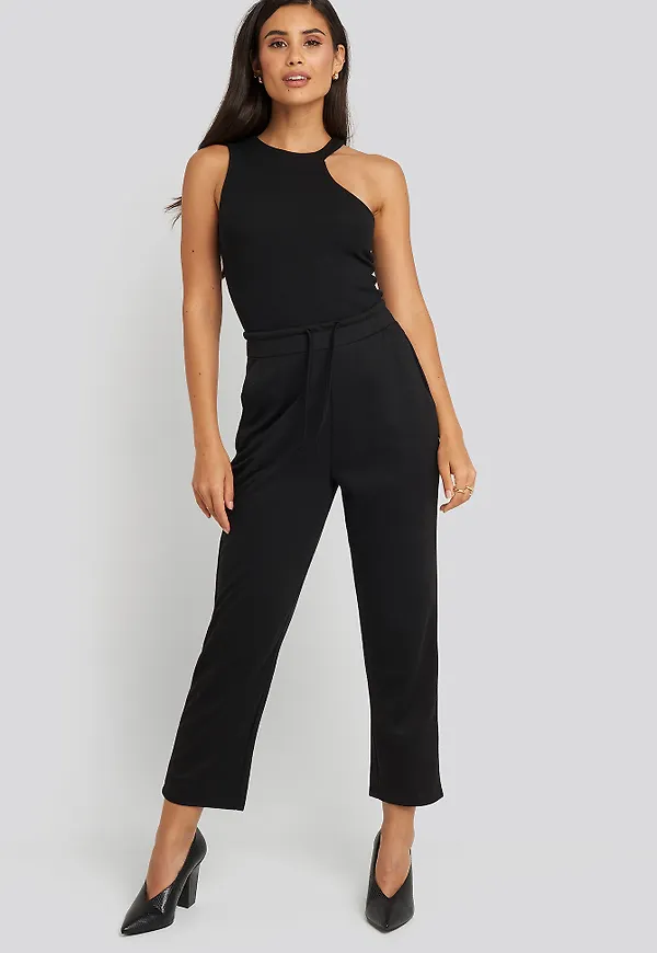 NA-KD Basic Basic Slip Pants - Black