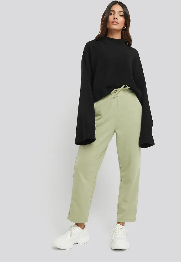 NA-KD Basic Basic Slip Pants - Green