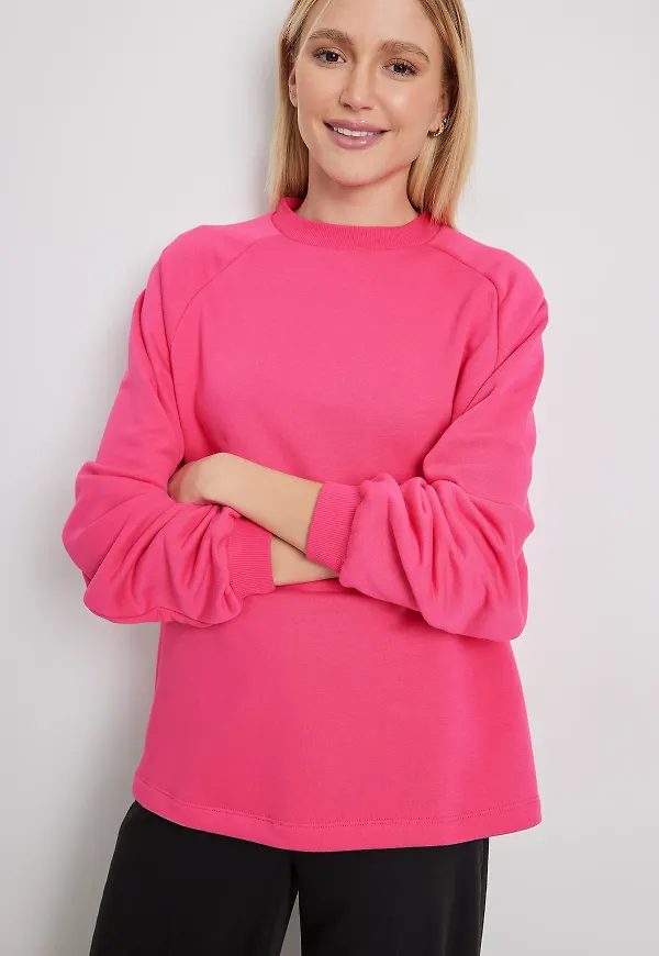 NA-KD Basic Ekologisk lång baströja - Pink