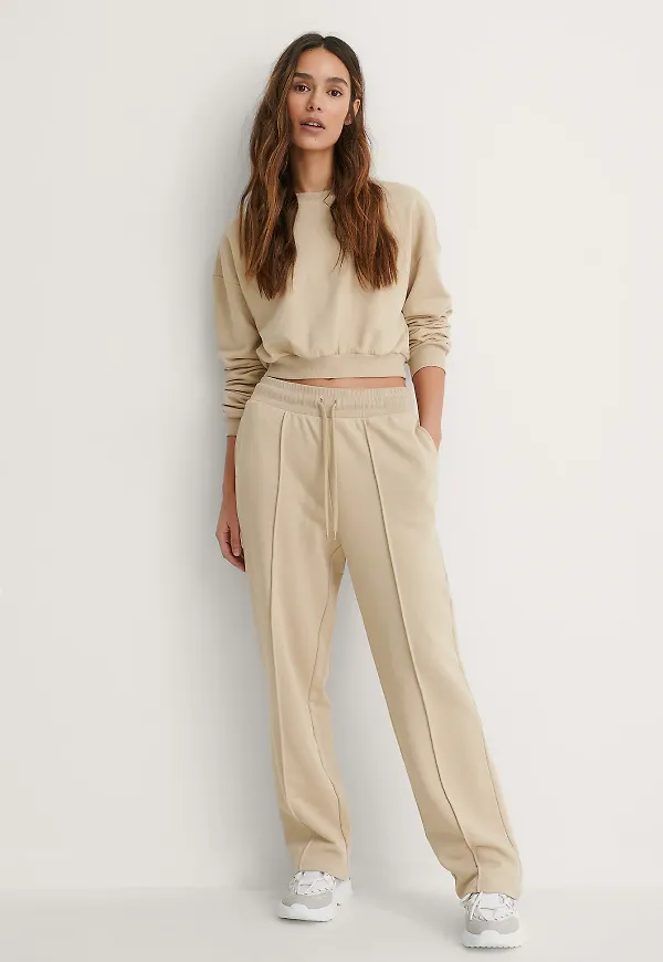 NA-KD Basic Ekologiskt sweatpants - Beige