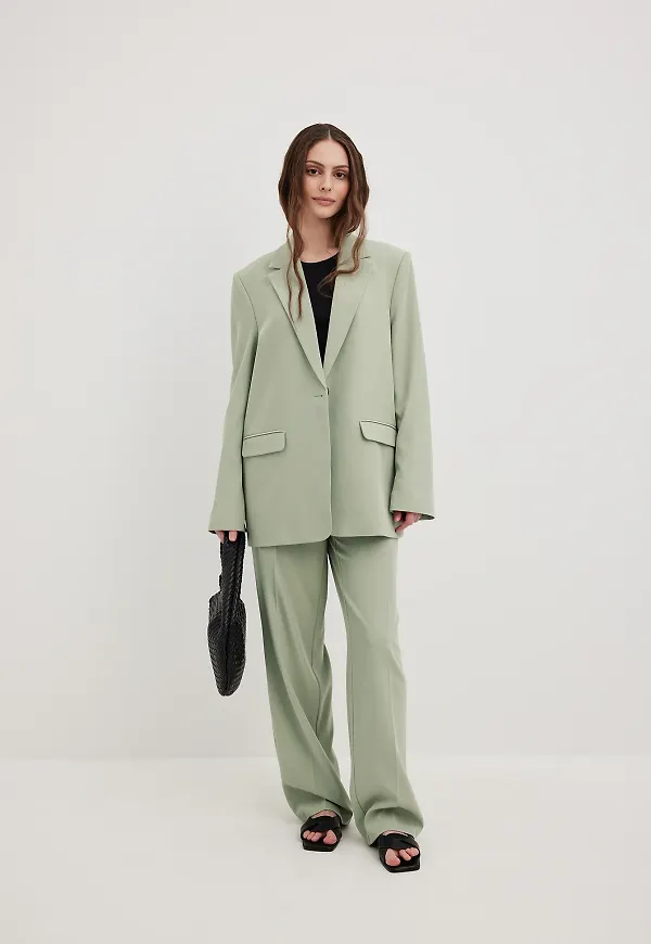 NA-KD Basic kostymbyxor - Green