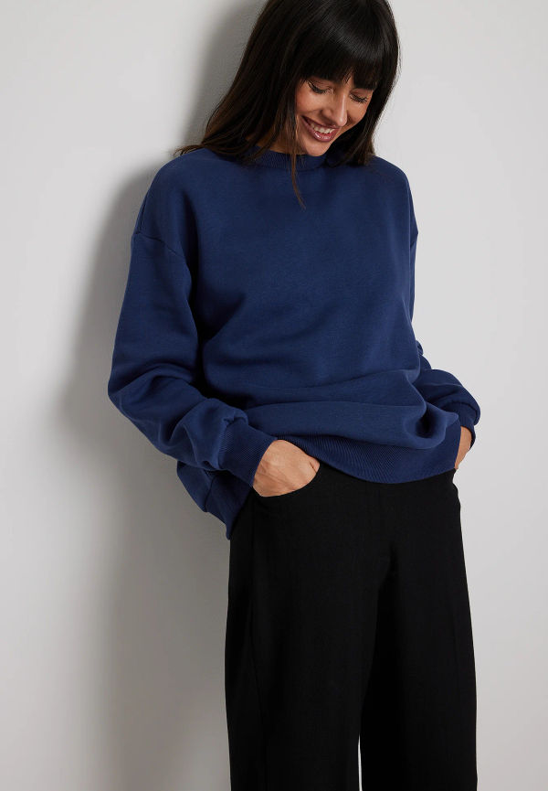 NA-KD Basic Oversized sweatshirt - Blue