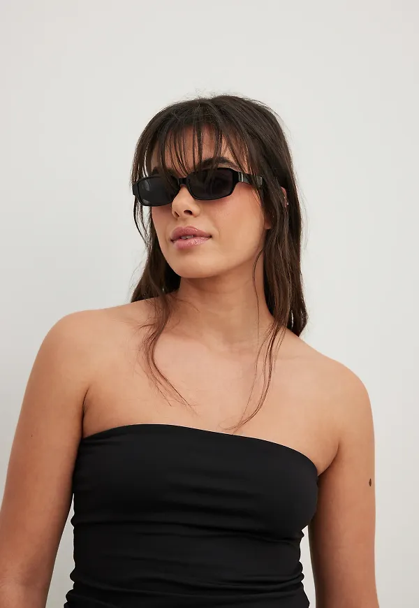 NA-KD Basic Sömlös Tub-topp - Black