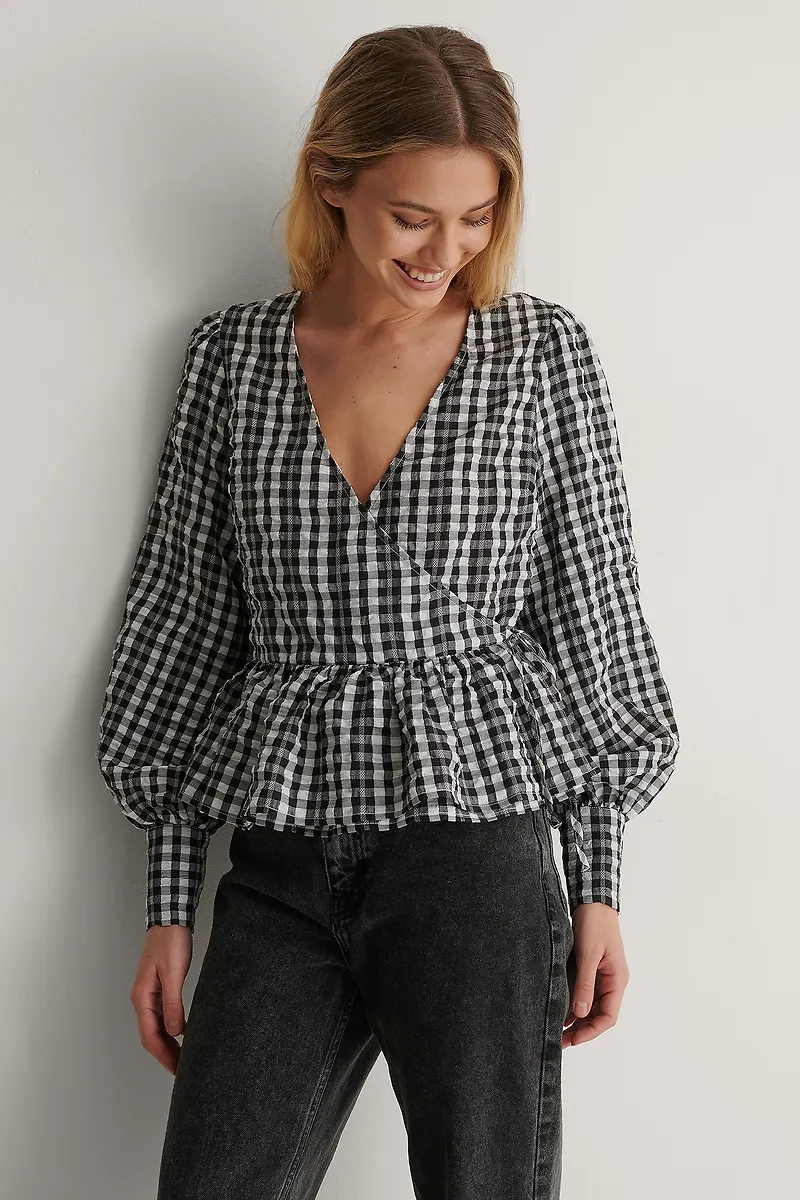 NA-KD Blus - Checkered