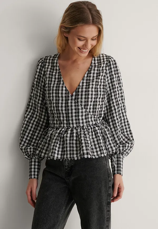 NA-KD Blus - Checkered
