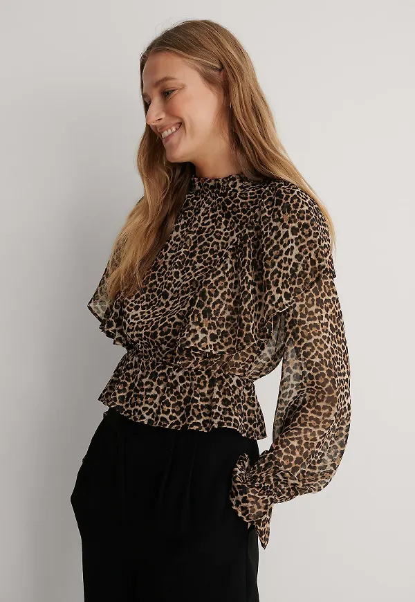 NA-KD Blus - Leopard