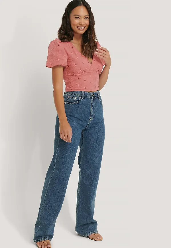 NA-KD Boho Blus - Pink