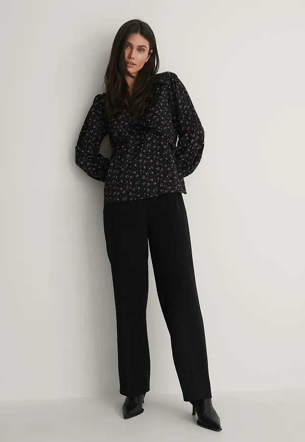 NA-KD Boho Blus Med Volanger - Flower