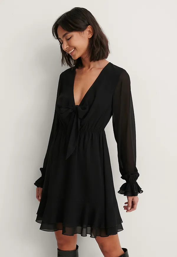 NA-KD Boho Klänning - Black