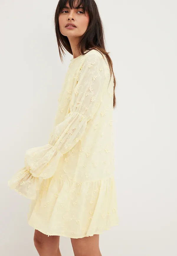 NA-KD Boho Klänning med ärmdetalj - Yellow