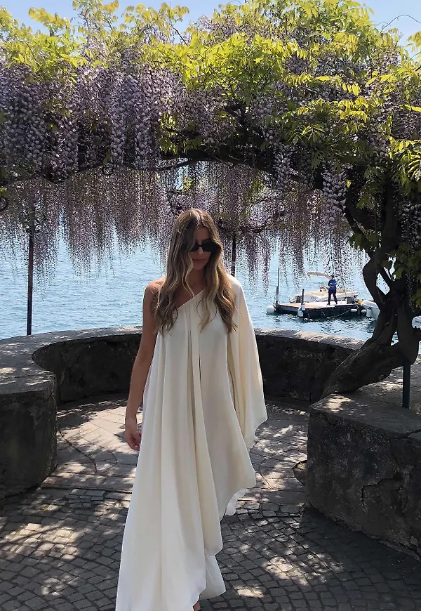 NA-KD Boho Midiklänning i chiffong - Offwhite