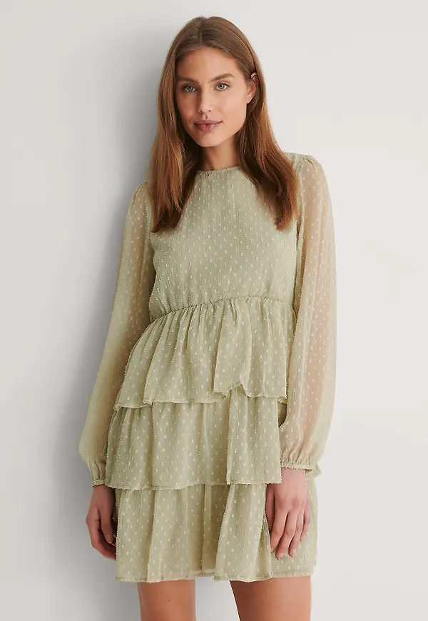 NA-KD Boho Miniklänning - Green