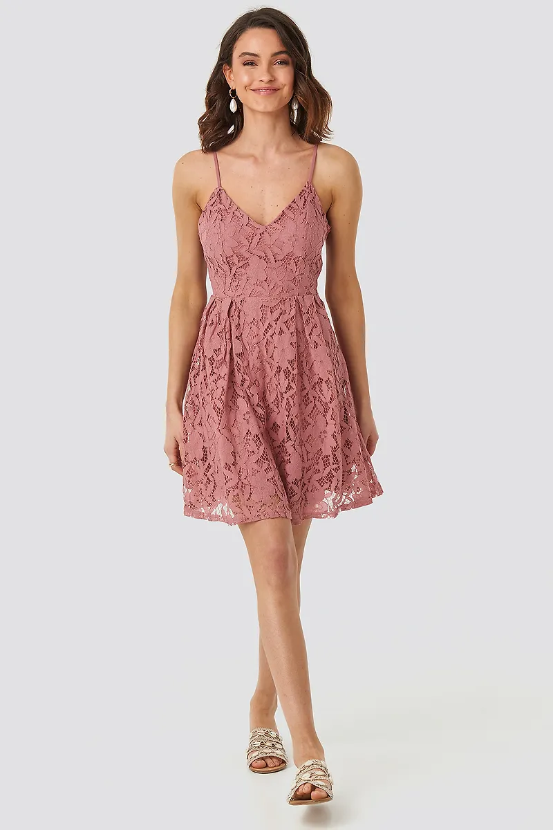 NA-KD Boho Miniklänning - Pink