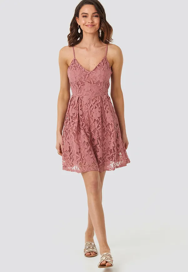 NA-KD Boho Miniklänning - Pink