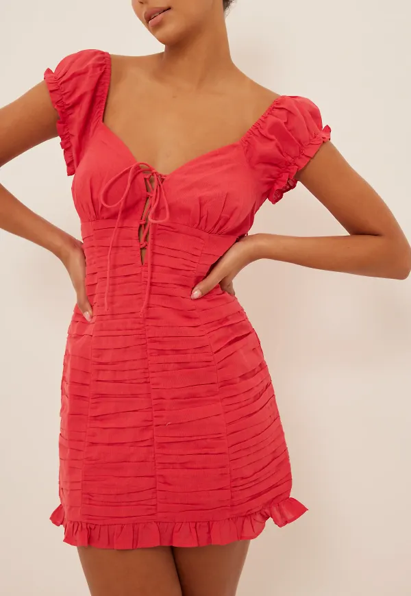 NA-KD Boho Miniklänning - Red
