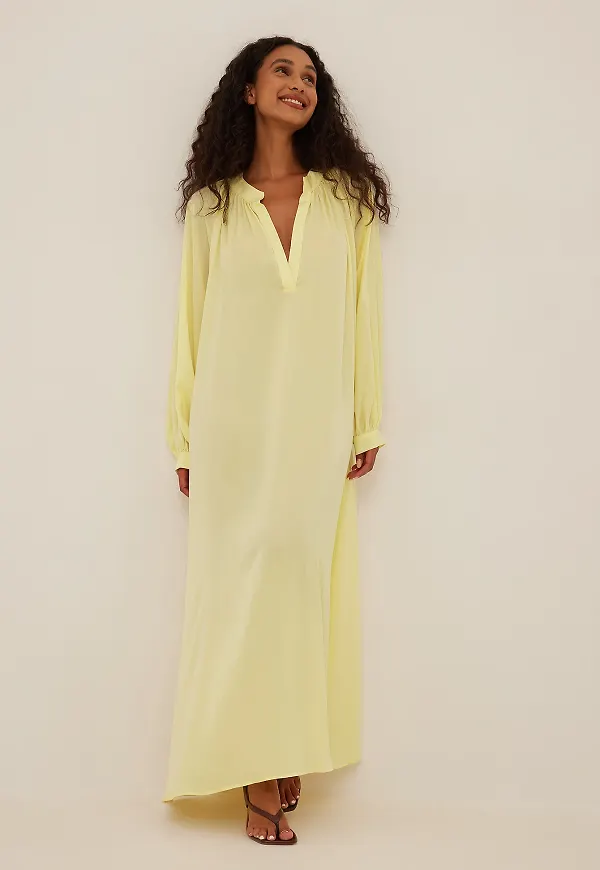 NA-KD Boho Vid maxiklänning - Yellow