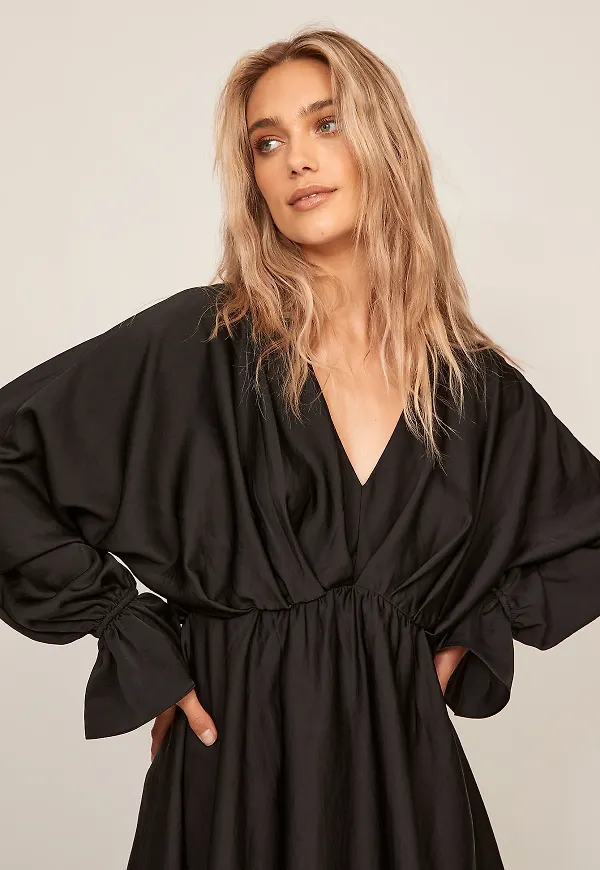 NA-KD Boho Vid miniklänning - Black