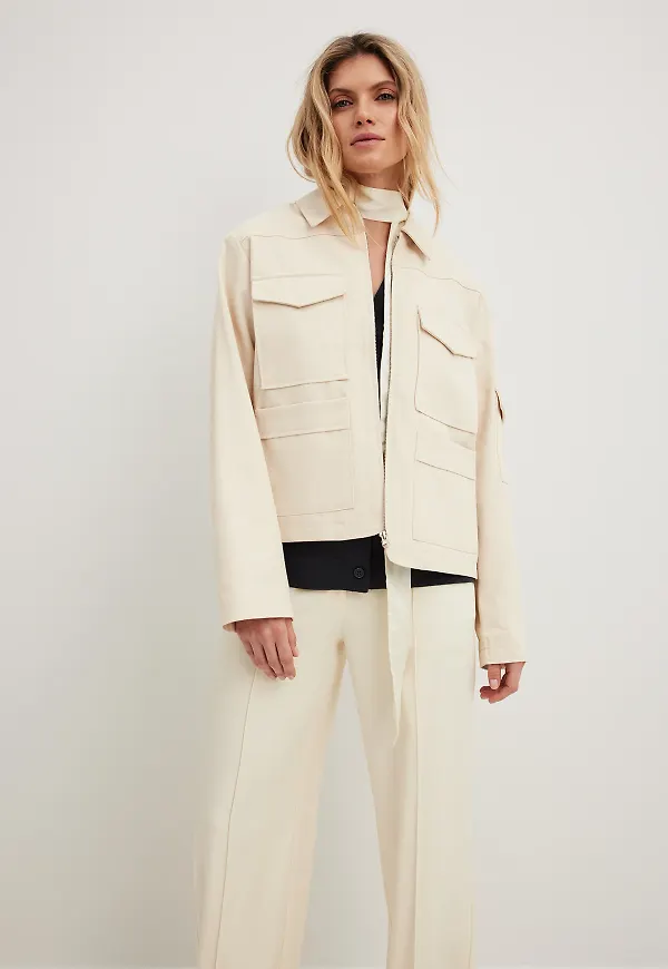 NA-KD Cargo-jacka - Beige
