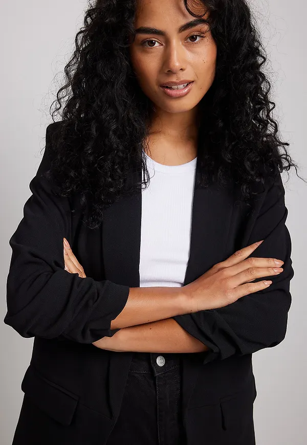 NA-KD Classic Blazer Med Detaljer - Black