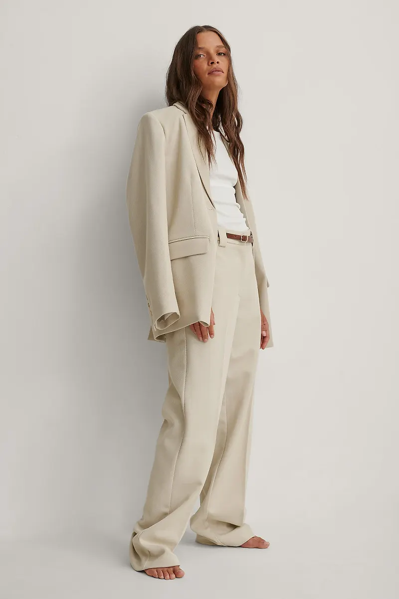 NA-KD Classic Klassiska kostymbyxor - Beige